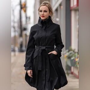 Samuel Dong Classic Black Trench Coat